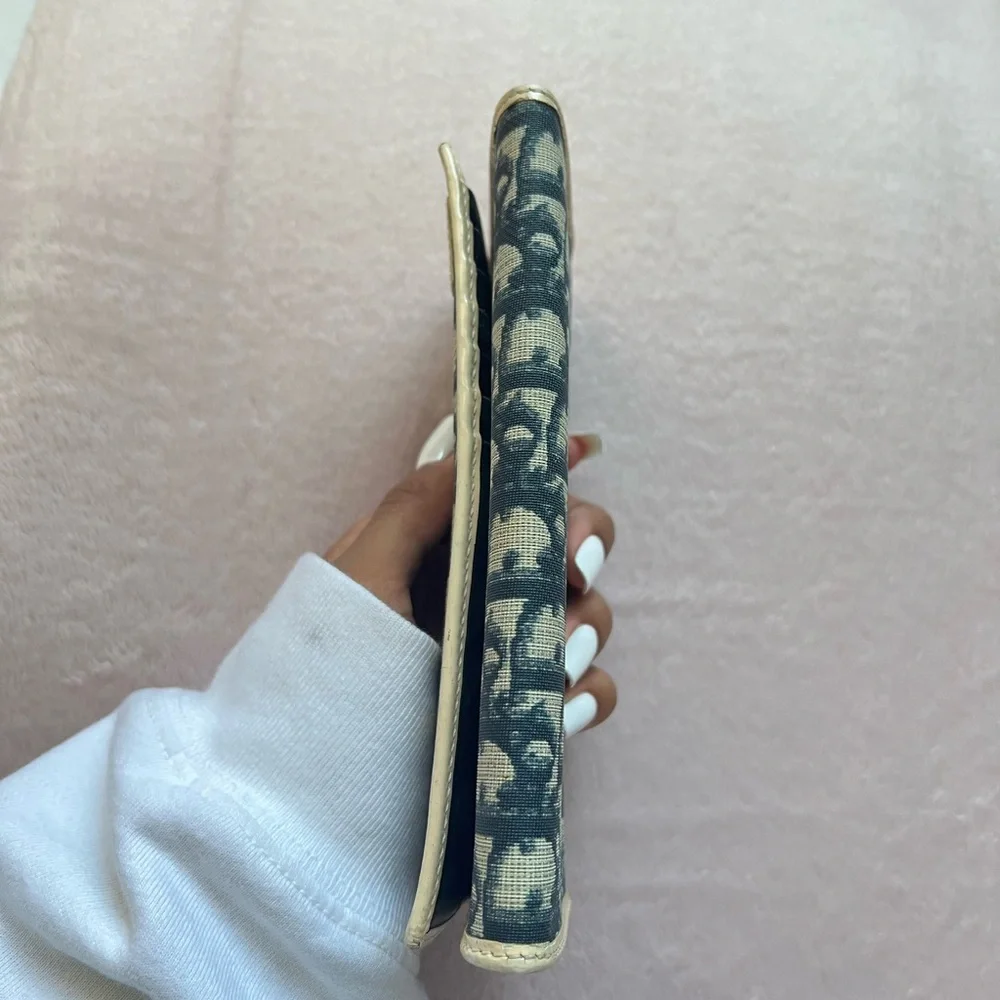 Authentic Dior Blue and Cream Wallet